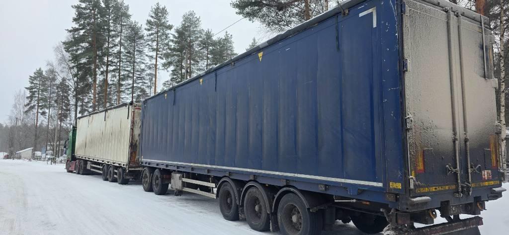 Kraker kylkiaukeava kävelevä lattia Walking floor-puoliperävaunut